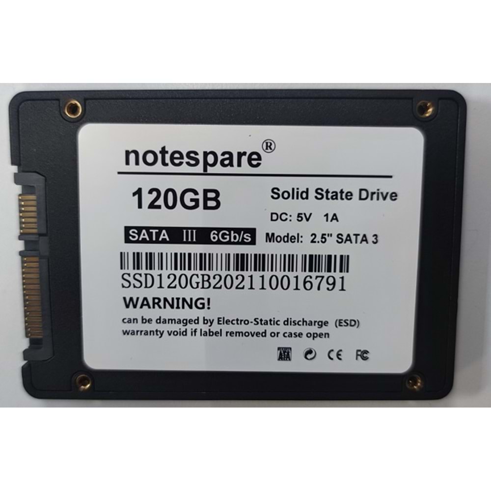 HYL - Notespare 120 GB 550/500 Mb/s Sata 3 6gb/s Notebook SSD Hard Disk