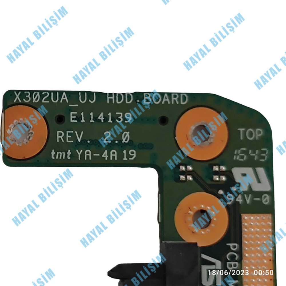 2.EL - Orjinal Asus X302 X302U X302UA X302UJ Notebook Hdd Kart - X302UA_UJ HDD BOARD