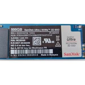 2.EL - Sandisk Ultra M.2 NVMe 3D 500 GB M.2 SSD NAND SDSSDH3N-500G Notebook SS