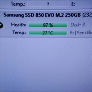 2.EL - Orjinal Samsung Evo 850 250 GB M2 Sata Ssd Hdd - MZ-NE250