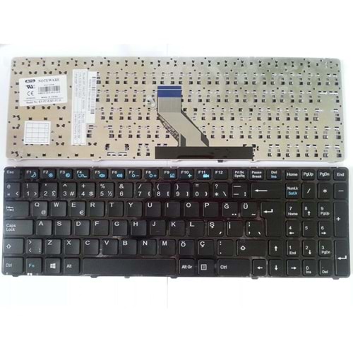 HYLCSP102KLV - Casper MT50 MT55 CKU CKV CHY CHD CKY CHU Laptop Klavye TR Siyah