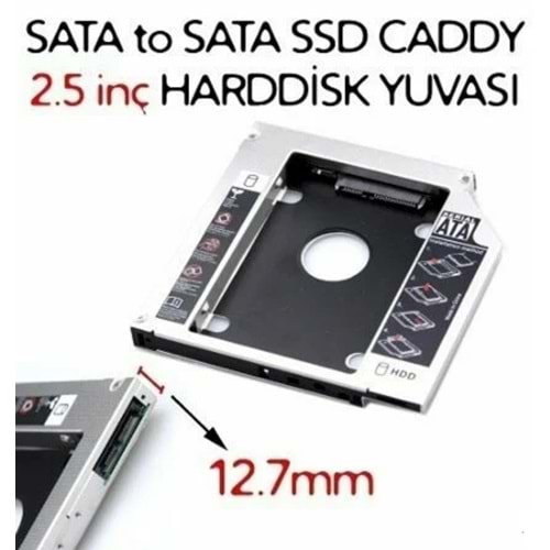 HYL- Ssd Caddy 12.7 mm Kalın Dvd optik To Ssd Kızak 2. Hdd Bağlama Aparatı