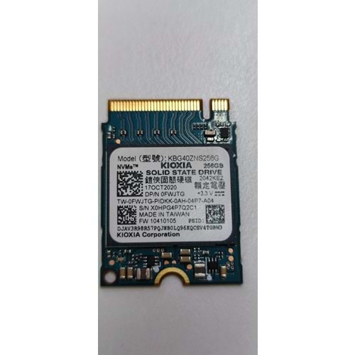 2.EL - Orjinal Toshiba (Kioxia) 256GB PCIe NVMe 2230 M.2 SSD (KBG40ZNS256G) 0FWJTG