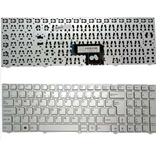 HYLCSP119KLV - Casper Nirvana C700 C710 C17 C15B C15M Notebook Klavye Tuş Takımı Gümüş TR