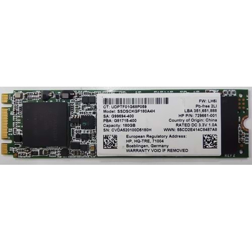 HYL - İntel Pro 1500 SSDSCKGF180A4H 180 GB M.2 Sata Notebook SSD Hard Disk - 729661-001