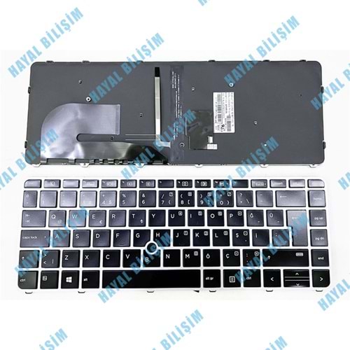 HYLHP168KLV- Hp EliteBook 840 G4 Siyah TR Notebook Işıklı Klavye