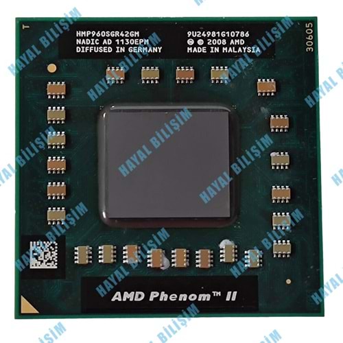 2.EL - Orjinal AMD Phenom II Quad-Core Mobile P960 1.8 GHz 1800 MHz AMD 64 Notebook İşlemci - HMP960SGR42GM