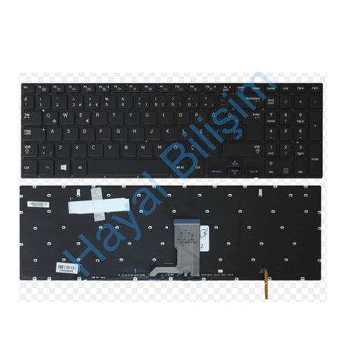 HYLSA111KLV - Samsung NP870Z5G-X01TR NP870Z5G-X02TR Notebook Siyah Tr Işıklı Klavye