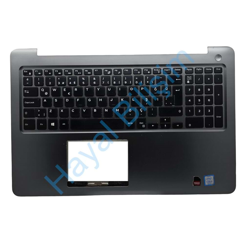 2. EL - Defolu Orjinal Dell İnspiron 15-5000 P66F 15-5565 15-5567 Notebook Klavye Üst Kasa