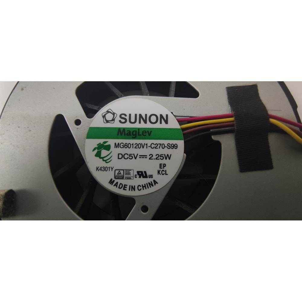 2. EL - Orjinal Lenovo G500 G505 G510 20236 20238 4 Pin Notebook Cpu Fan - AT0Y0005FF MG60120V1-C270-S99