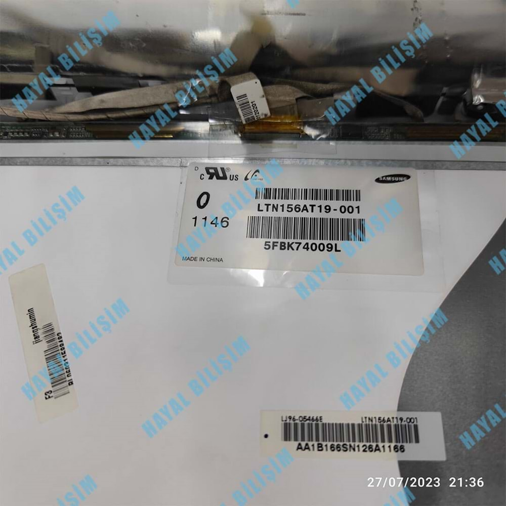 2.EL - Orjinal Samsung Özel LTN156AT19 LTN156AT19-001 Notebook Lcd Panel Ekran