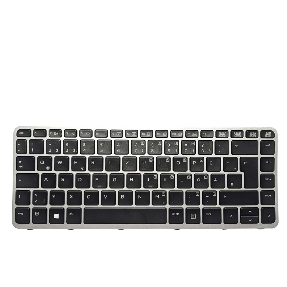 2.EL - Orjinal Hp Elitebook Folio 1040 G1 10140 G2 Notebook Almanca Büyük Enter Işıklı Klavye