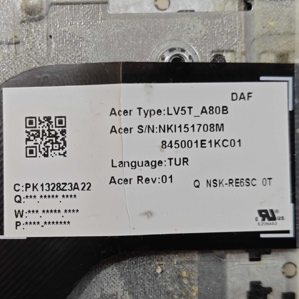 2.EL - Orijinal Acer Aspire 3 A315-33 A315-41 A315-53 A315-53G A515-51 Notebook Klavyeli Üst Kasa