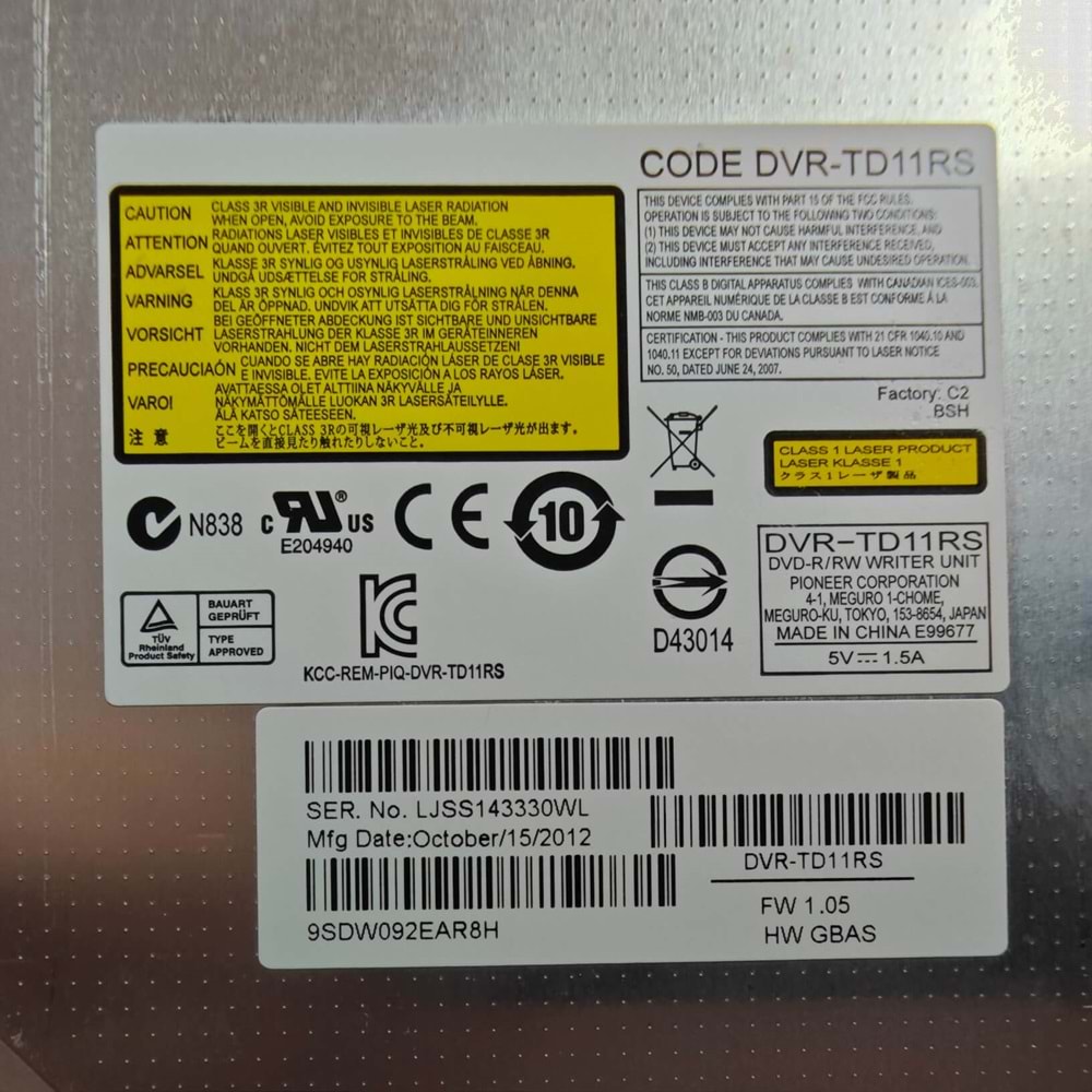 2. EL - Orjinal Asus K55V K55VD K55VJ K55VM K55VS Notebook Optik Okuyucu DVD-RW