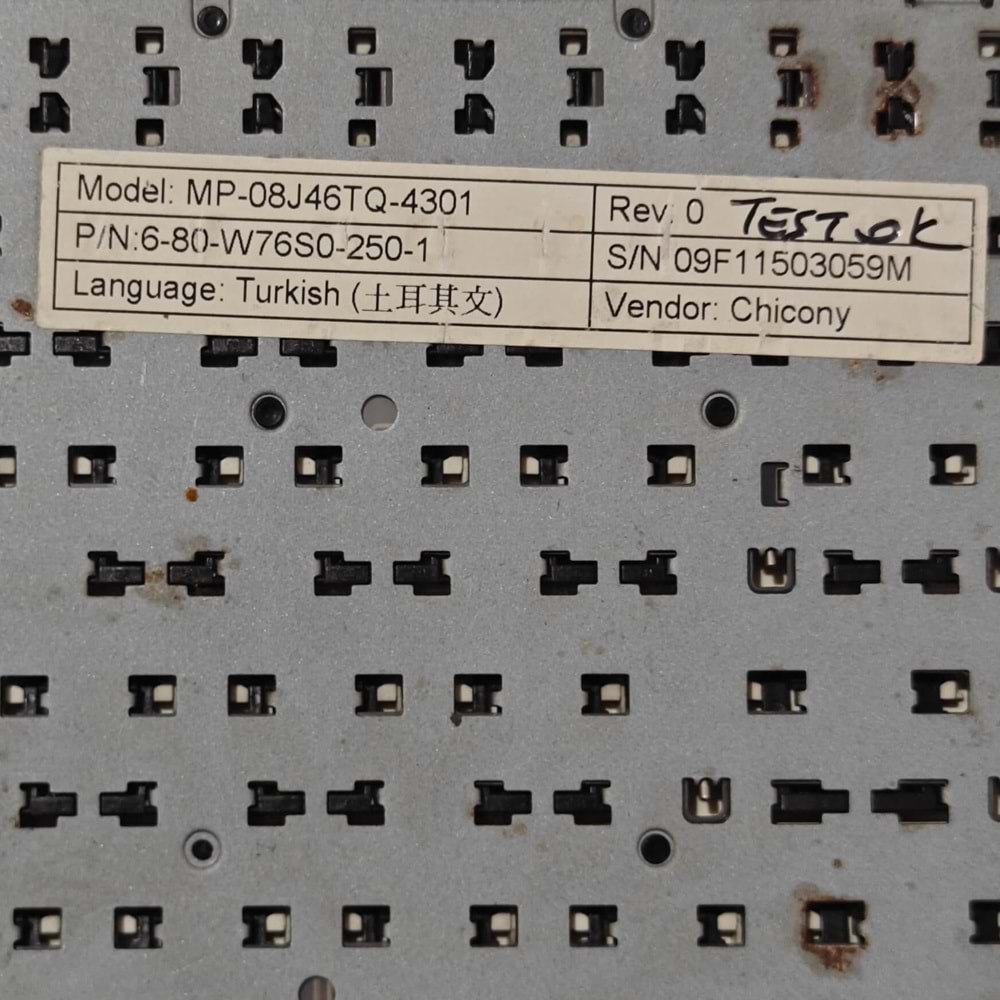 2.EL - Orjinal Casper !!!!! BEYAZ !!!!! W760 W762S W762SUN W765SUN W765S Probook W255HP Çerçeveli Türkçe Notebook Klavye