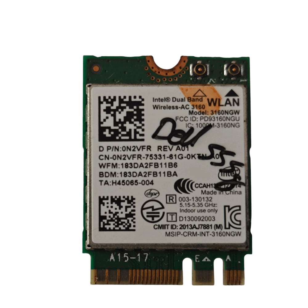 2.EL - Orjinal Dell İnspiron 15-5000 15 5559 15 5558 15 5557 15 5555 15 5455 15 3558 15 3557 15 3559 Notebook Wifi Ağ Kart