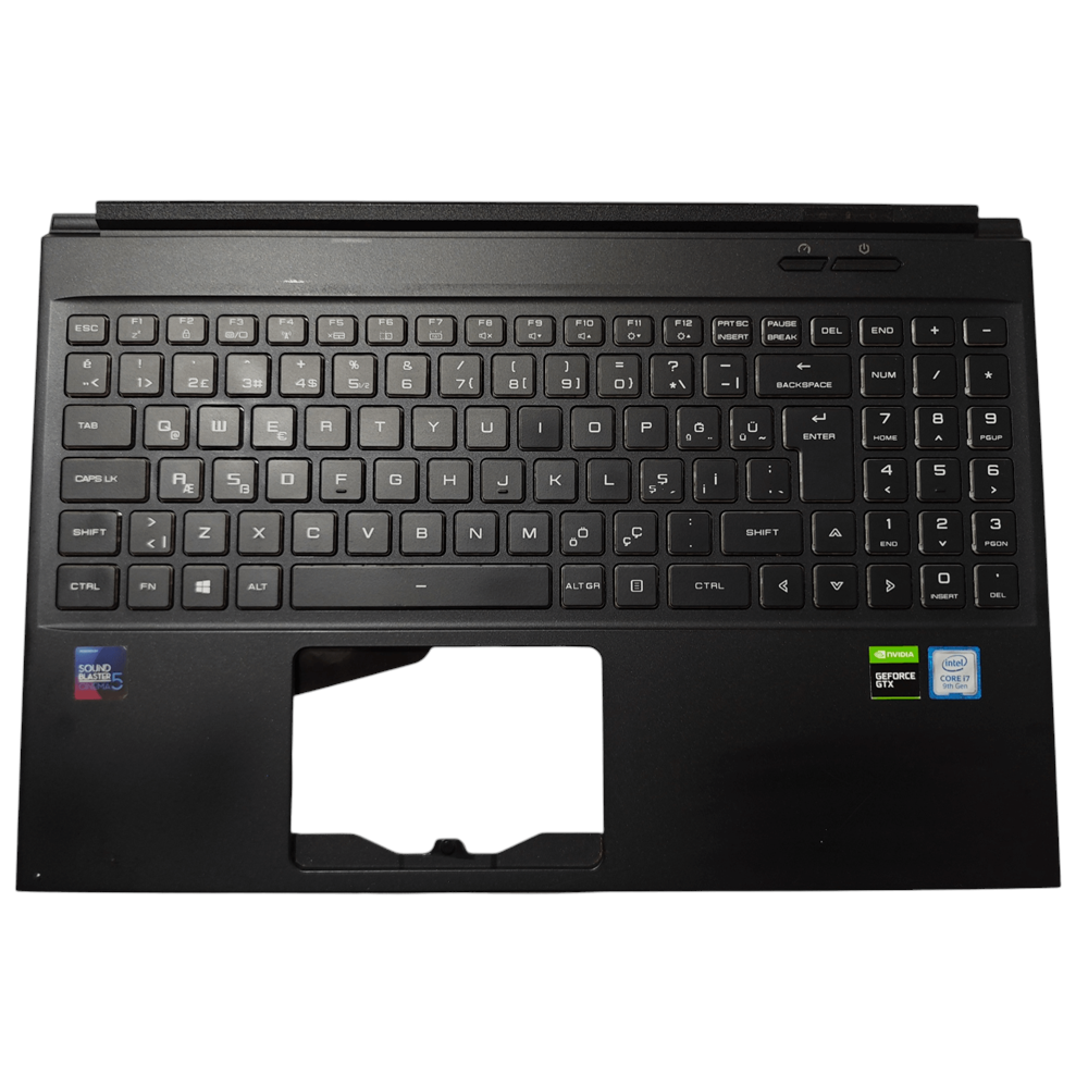 2.EL - Orjinal Monster Abra A5 V15.1 V15.2 V15.3 V15.4 V15.5 Notebook RGB Işıklı Klavyeli Üst Kasa