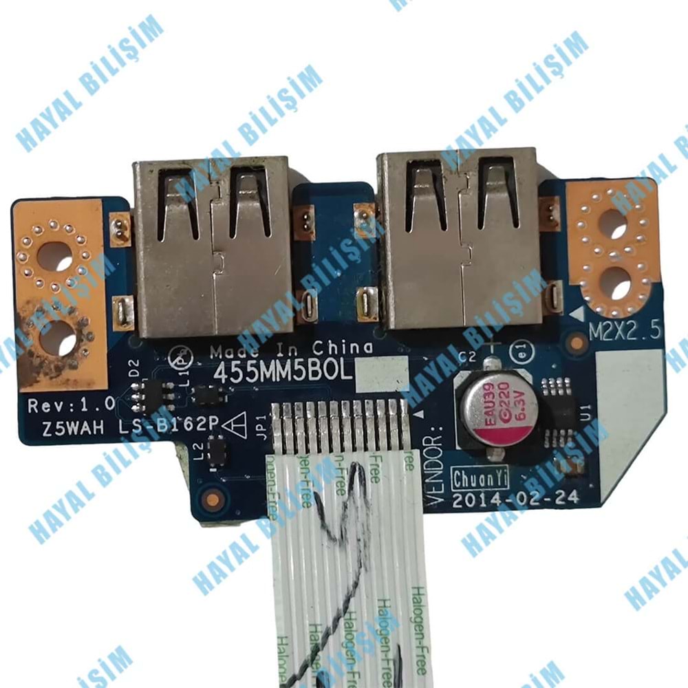 ** 2.EL - Orjinal Acer Aspire E5-511 E5-521 E5-531 E5-551 E5-571 V3 572 Z5WAH Notebook Usb Kart - LS-B162P