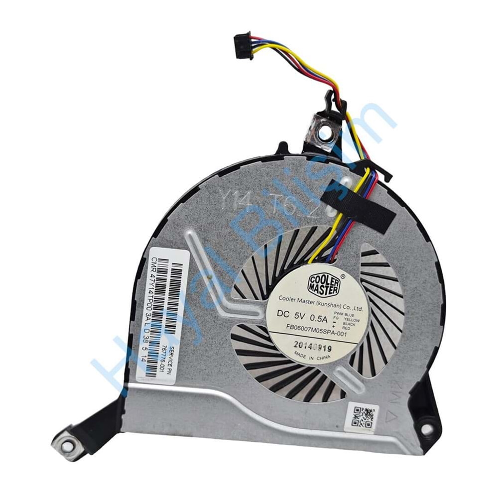 Orjinal Çıkma Hp Pavilion 14-V 15-P 15-K 17-F 4 Pin Notebook Cpu Fan