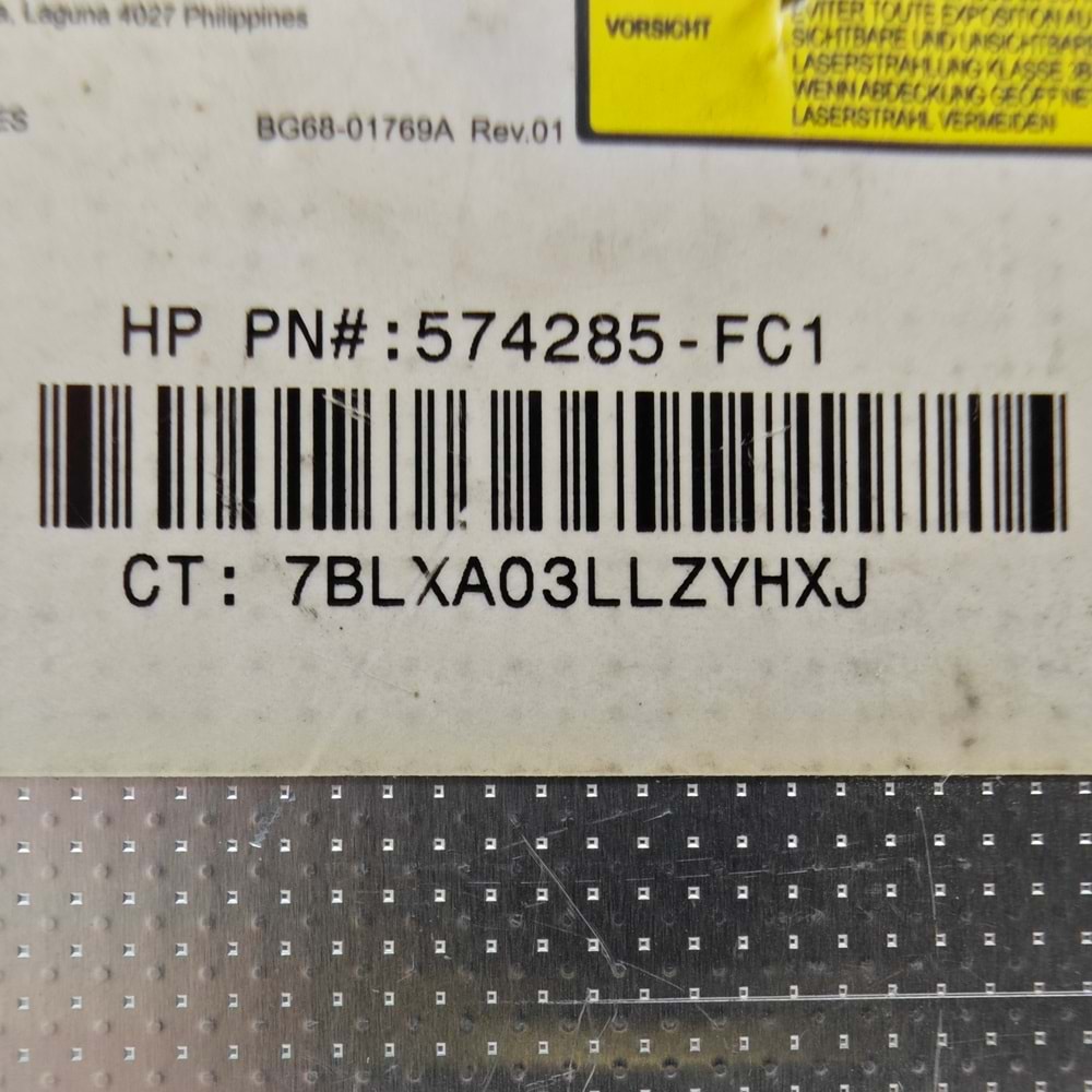 2.EL - Orjinal Hp Pavilion G6 G6-1000 Serisi Notebook Dvd Optik Sürücü Dvd RW