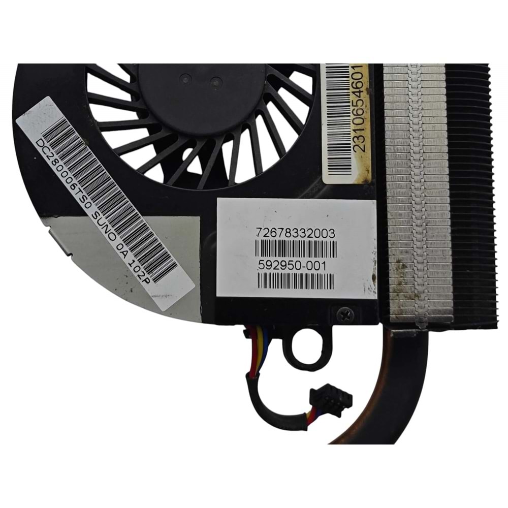 2.EL - Orjinal Hp Elitebook 8440P 8440W Notebook Cpu Fan Bakır Soğutucu