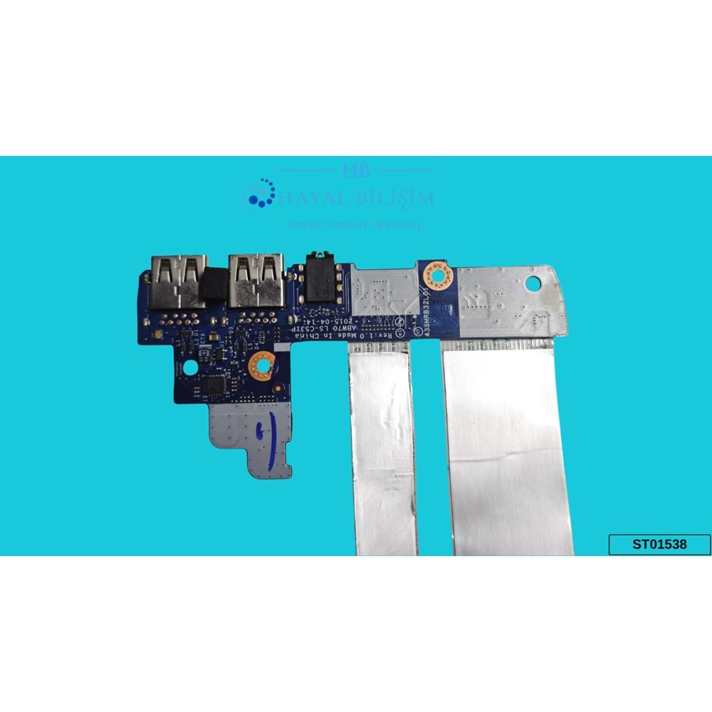 2.EL - Orjinal Hp Envy 17-R100NT 17-N100NT Notebook Usb Audio (Ses) Jack Port Board Kart