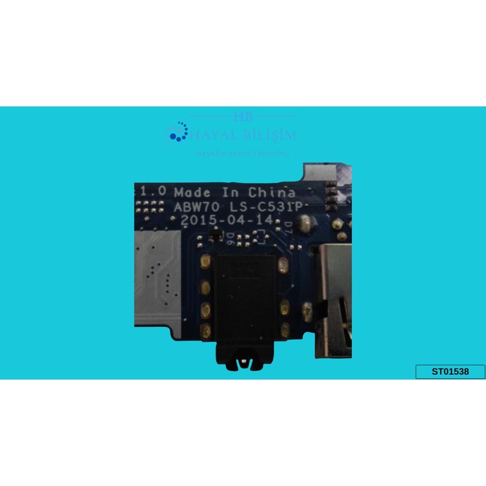 2.EL - Orjinal Hp Envy 17-R100NT 17-N100NT Notebook Usb Audio (Ses) Jack Port Board Kart