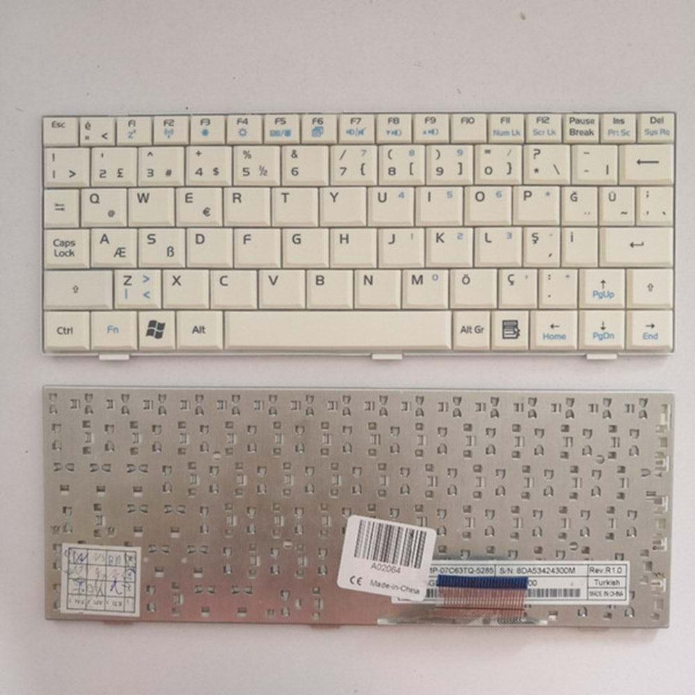 HYLAS104KLV - Asus Eee Pc Eeepc 700 701 701SD 900 901 900hd 900A 2G 4G 8G Beyaz Türkçe Notebook Klavye - MP-07C63TQ-5281