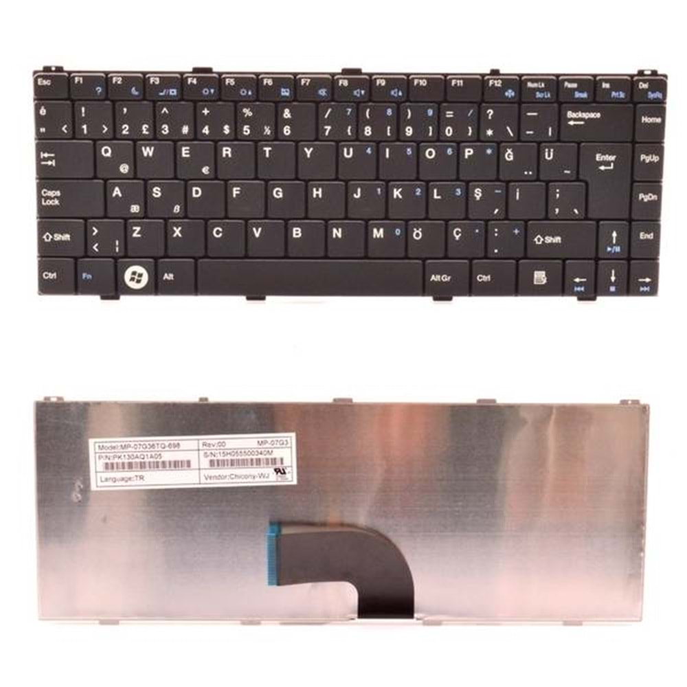 HYLG101KLV-Grundig GNB 1440 GNB1445 PK130CF3A05 Türkçe Notebook Klavye