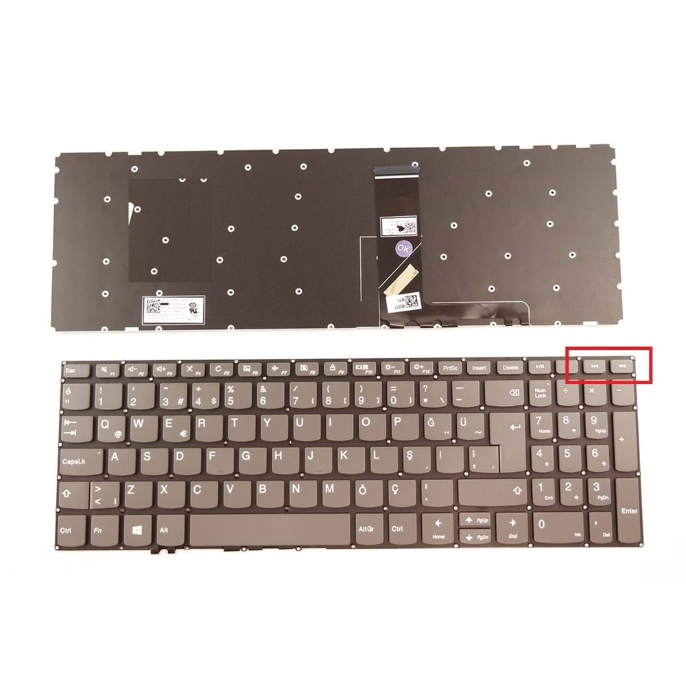 HYLLNV107KLV -Lenovo Ideapad Füme (Yön tuşlu ) V.2 330E-15AST 320R-17ISK 330E-15IKB 330-15IKB 320E-15IKB 320-15ABR 330R-15IGM 320H-17AST 330L-15IKB 330R-15ICN 320-15AST 330-15ICN 720-15IKB 320R-17ABR 330H-15ARR 320R-15IKB Füme Notebook Klavye