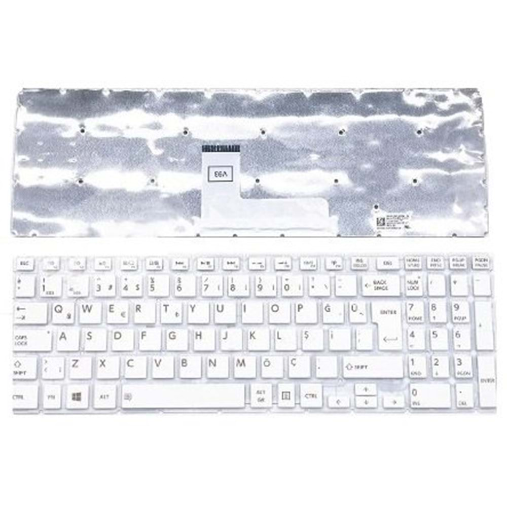 HYLTS110KLV - Toshiba Satellite (Beyaz) L50-B L50-C S50-B L50d-B L50t-B L50dt-B L55(D)-B S55-B S55t-B S55d-B L50-B L50D-B L50t-B L55-B L55D-B L55t-B mp-13r8 MP-13R86P0-9201 TR Klavye Tuş Takımı