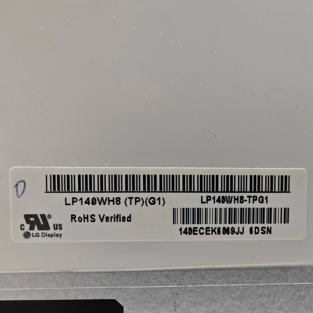 2.EL - Defolu Orjinal 14.0 Slim 30 Pin Üstten Allttan Vidalı Notebook Lcd Panel Ekran
