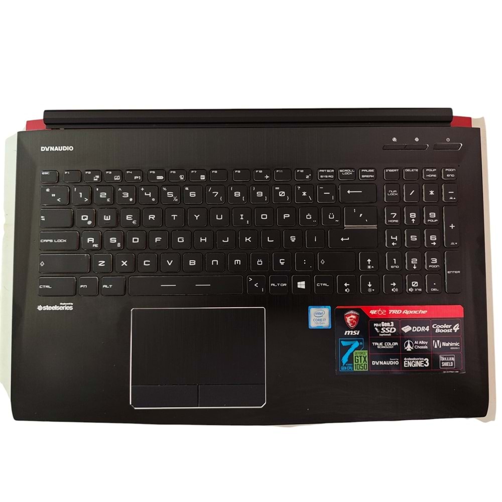 2.EL - Orjinal Msı GL62 GP62M GL62 MS-16J9 GP62 GP62MVR MS-16JB Notebook Işıklı Klavyeli Üst Kasa Palmrest Case