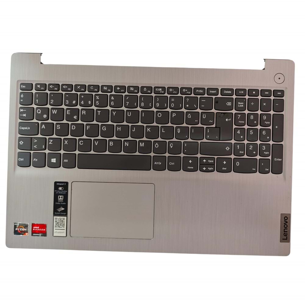 2.EL - Orjinal Lenovo IdeaPad 3-15ADA05 3-15ARE05 3-15IML05 3-15IIL05 3-15IGL05 3-15ITL05 Gümüş Notebook Klavye Üst Kasa Palmrest Case
