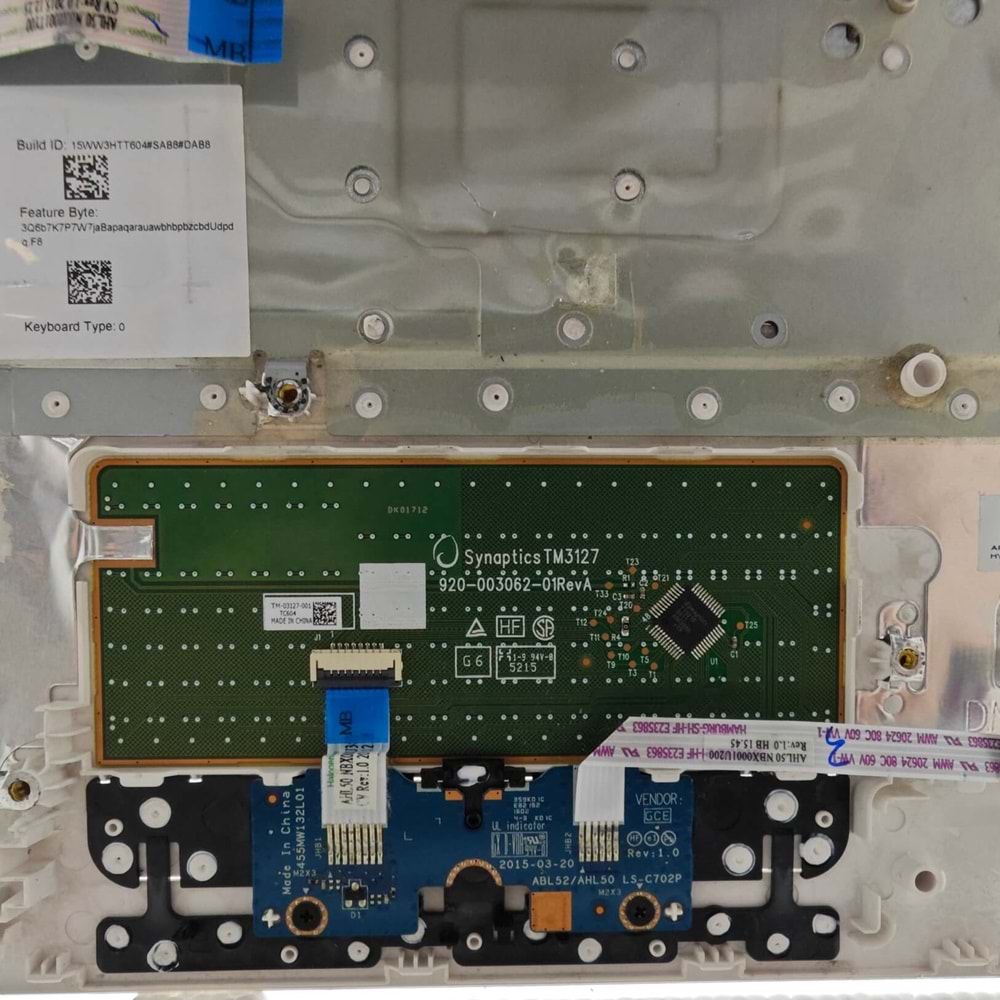 2.EL - Orjinal HP Pavilion 15-AC 15-AF 15-AY 250-G4 250 G5 255-G4 256-G4 Beyaz Notebook Klavyeli Üst Kasa