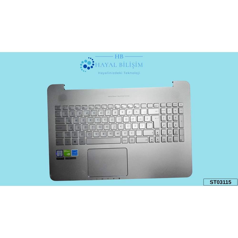 2.EL - Orjinal Asus N552 N552V N552VW Notebook Işıklı Klavyeli Üst Kasa