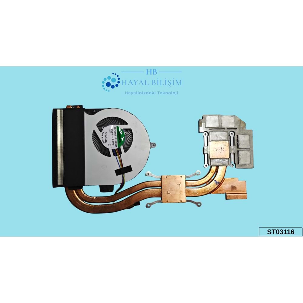 2.EL - Orjinal Asus N552 N552V N552VX 552VW Notebook Bakır Soğutucu Cpu Fan