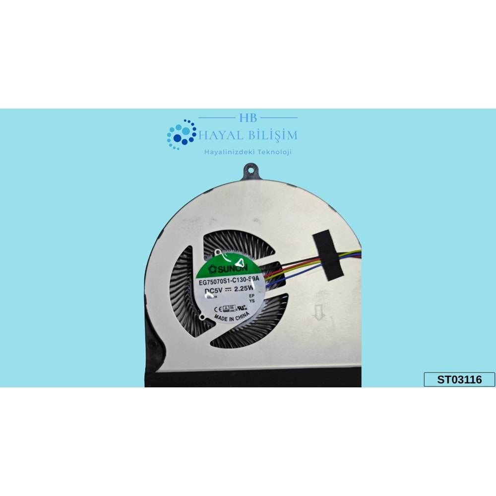 2.EL - Orjinal Asus N552 N552V N552VX 552VW Notebook Bakır Soğutucu Cpu Fan