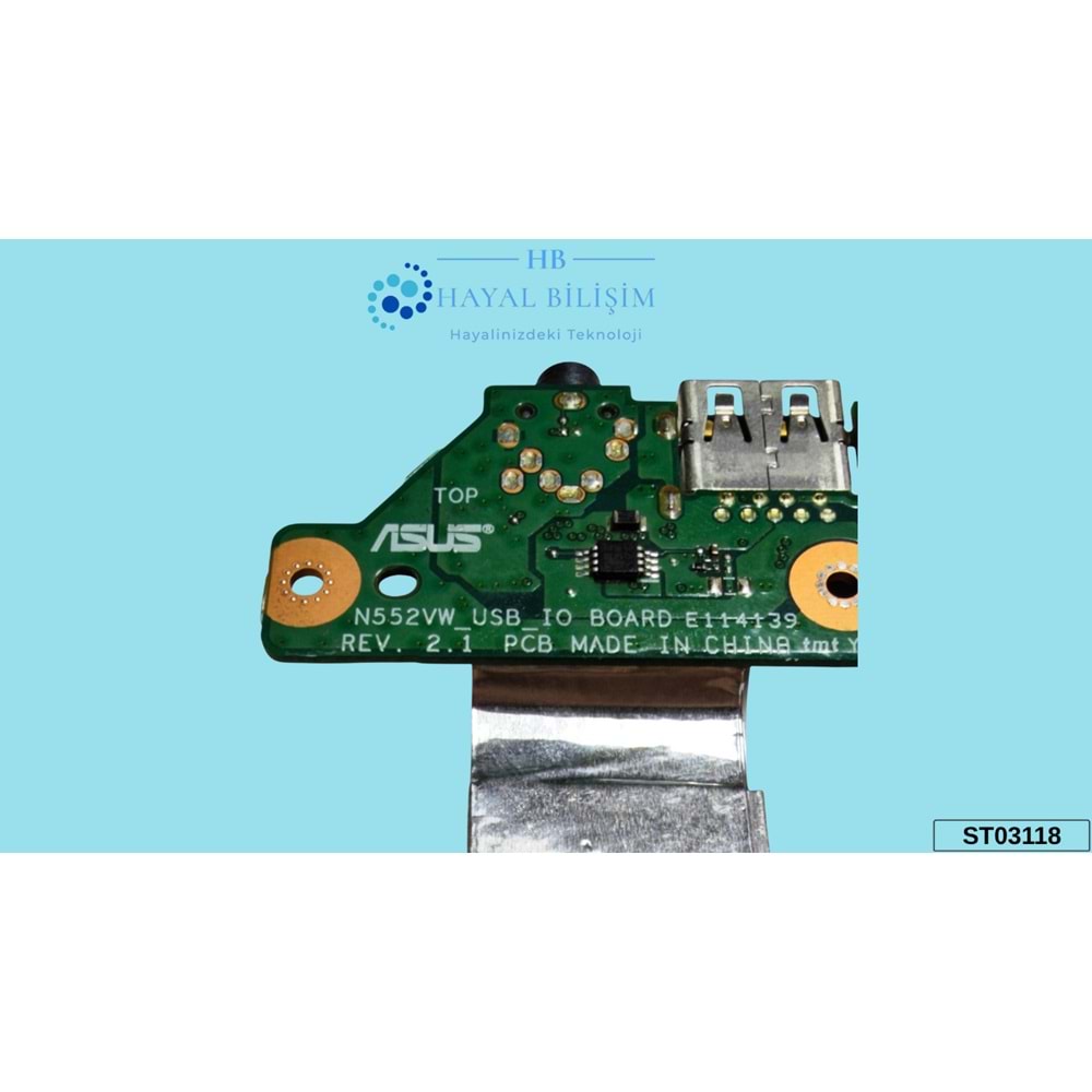 2.EL - Orjinal Asus N552V N552VW N552VX Notebook Usb Ses Audio Kart