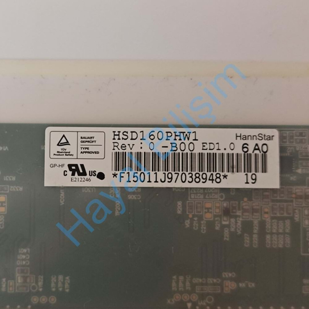 2.EL - Orjinal Hannstar 16.0 40 Pin Led HSD160PHW1 B00 REV:0 Notebook Ldc Ekran Panel