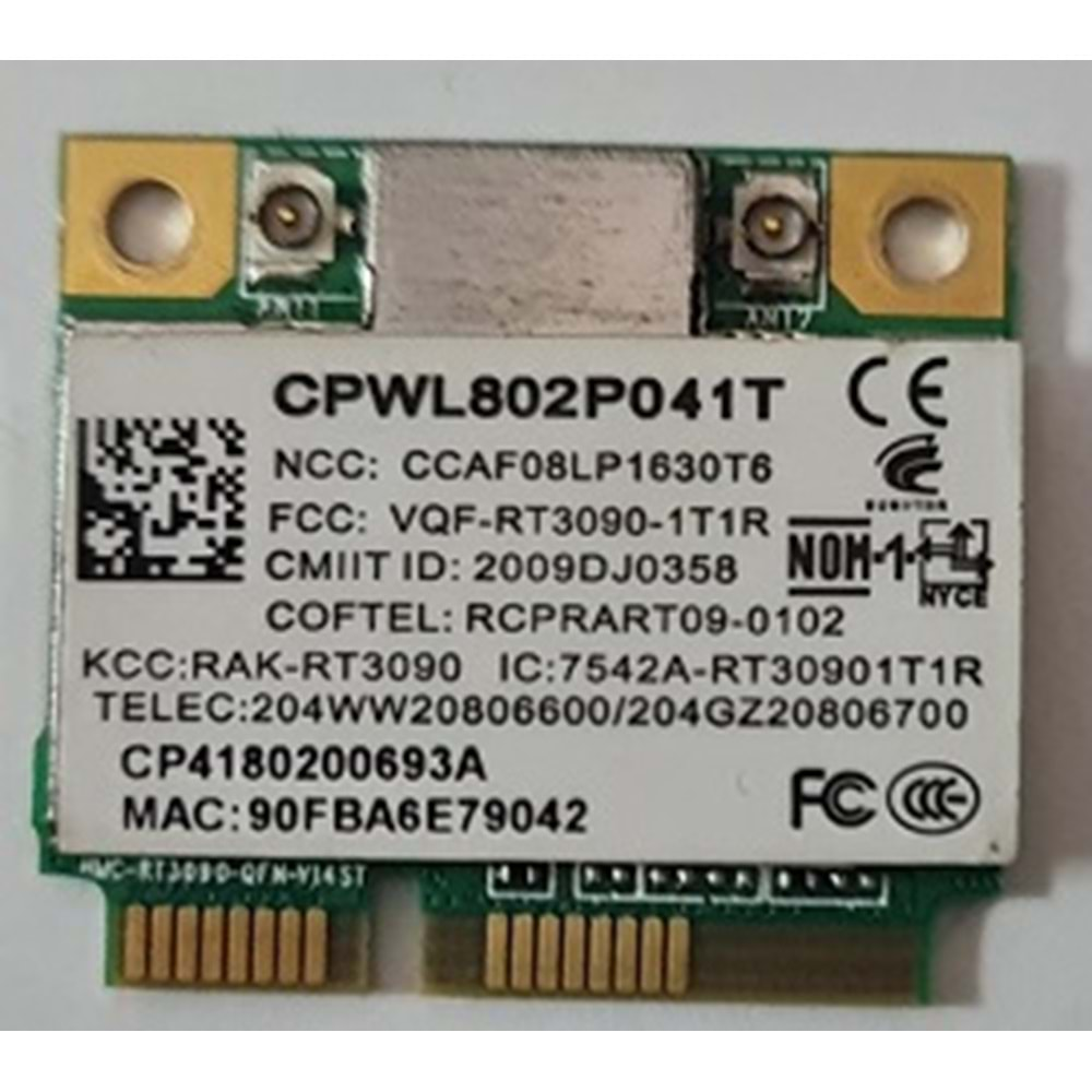 2.EL - Orjinal Sony Vaio VPCM13M1E PCG-21313M Notebook Ağ Kartı Wifi Kart - CPWL802P041T