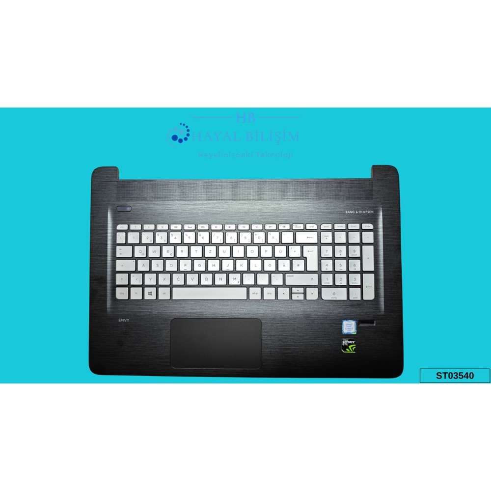 2.EL - Orjinal Hp Envy 17-N 17-N110NA 17-N000NA 17-R100NT 17-N100NT Notebook Işıklı Klavyeli Üst Kasa