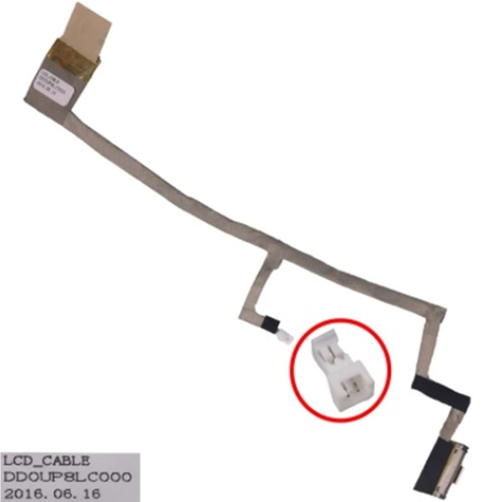 + HYL- Hp Pavilion V.1 ( Led Ekran tipi ) DV6-1000 DV6-2000 DD0UP8LC006 Lcd Cable Lcd Data Flex Lvds Kablo