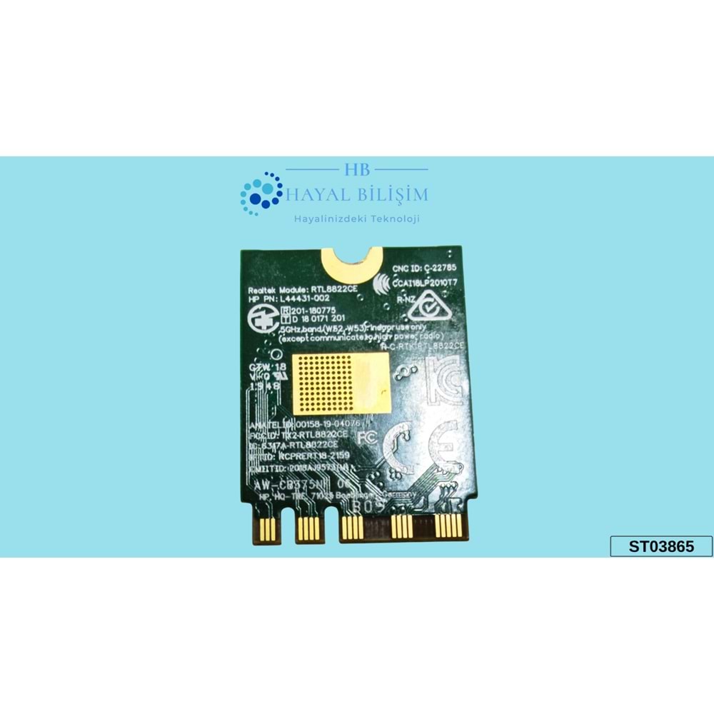 2.EL - Orjinal Hp Pavilion Gaming 15-EC 15-EC0010NT Notebook Wifi Ağ Kartı
