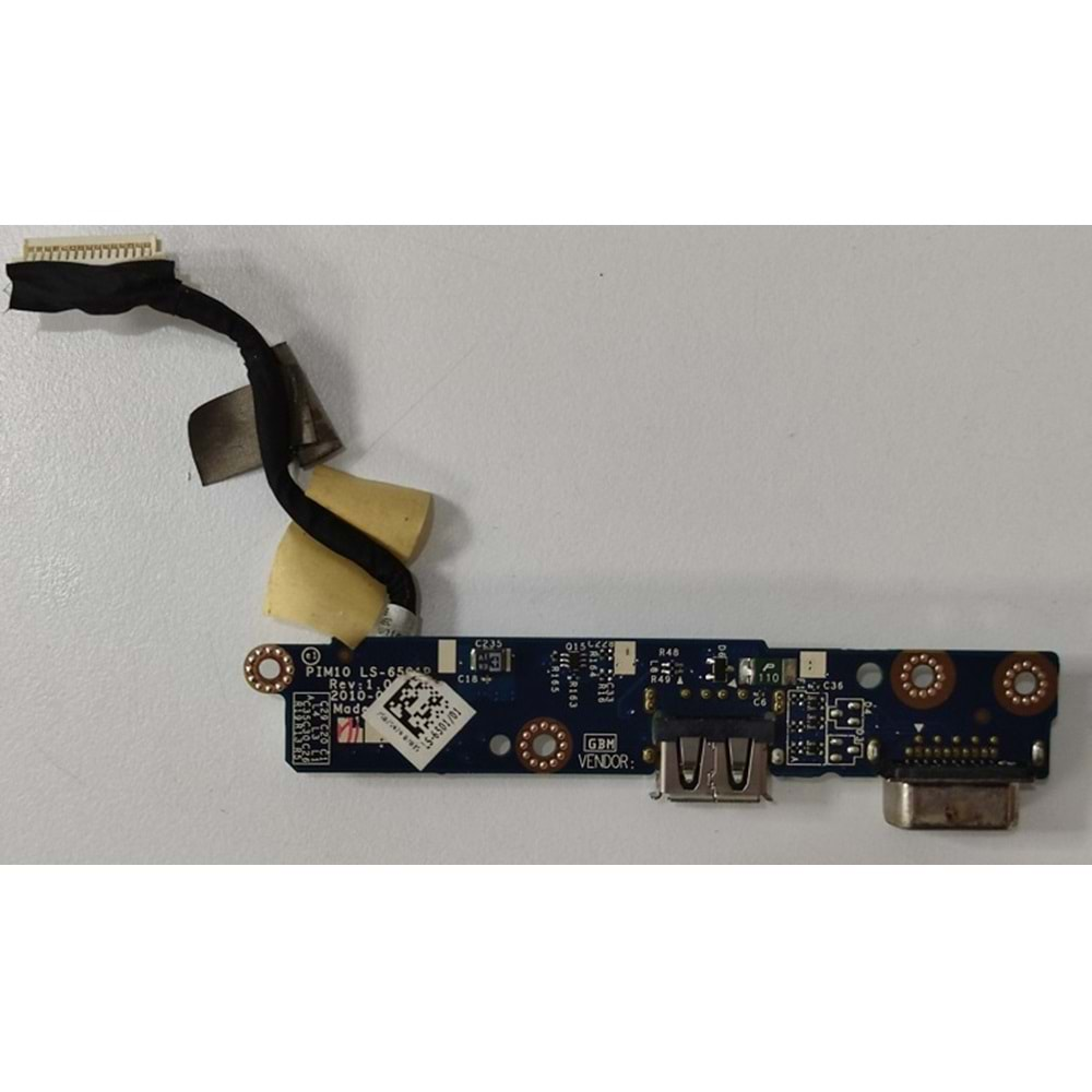 2.EL - Orjinal Dell İnspiron Mini 10 1012 1018 Usb Vga Kart ( Board ) - LS-6501P