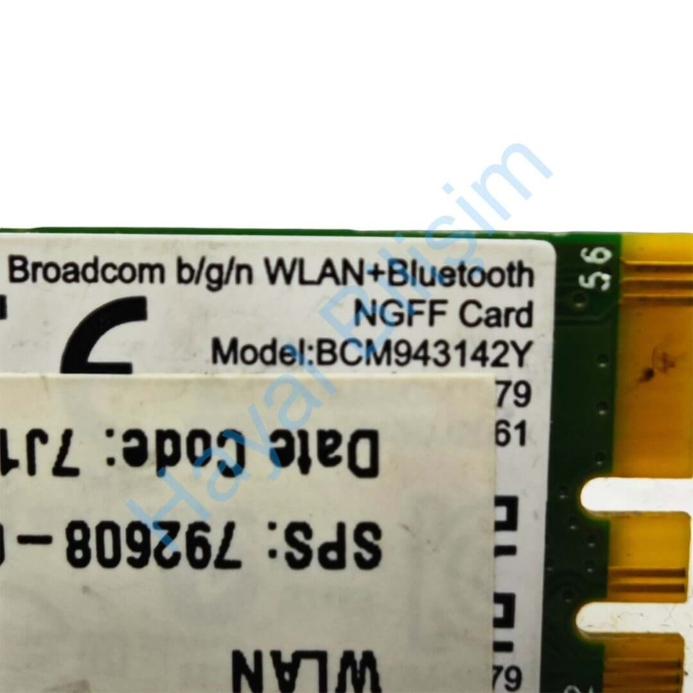 Orjinal Çıkma Broadcom BCM943142Y BRCM1079 433 Mbps 2.4G + 5G + bluetooth 4.0 Notebook Wifi Ağ Kart