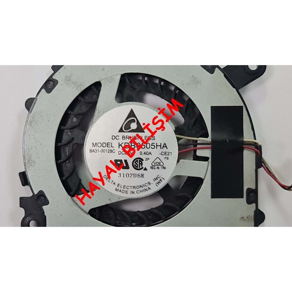 2.EL - Orjinal Samsung NP530U3C NP532U3C NP530U3B NP535U3C NP540U3C NP535U3C 3 Pin Notebook Cpu Fan - BA31-00125C KDB0505HA-CE21