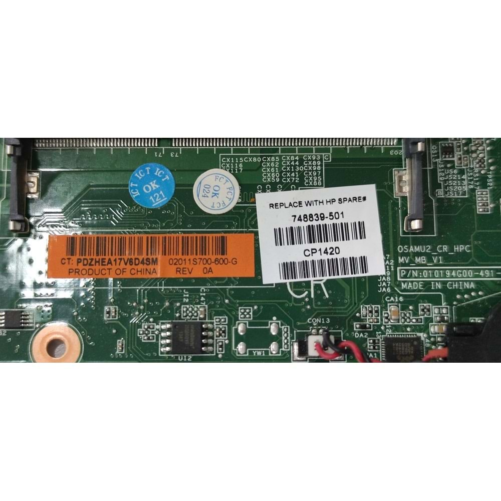 2.EL - Orjinal HP 15-D 15-D059SR 250 G2 HM76 GT820M 1GB Ekran Kartlı Çalışan Notebook Anakart - 748839-501 748839-001