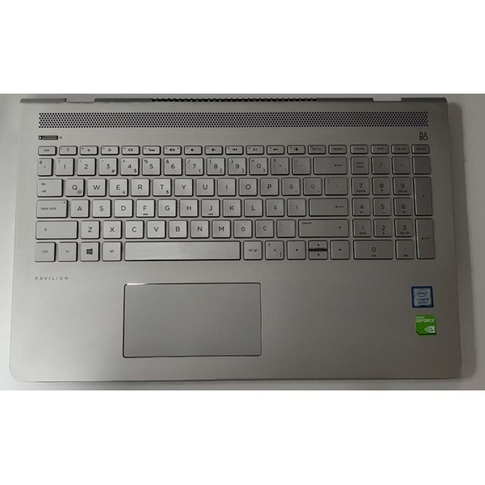 2.EL - Orijinal HP Pavilion Pavilion 15-CC 15-CD 15T-CC 15Z-CD TPN-Q190 Işıklı Gri Klavyeli Üst Kasa Palmrest Cover - 46G74TATP70