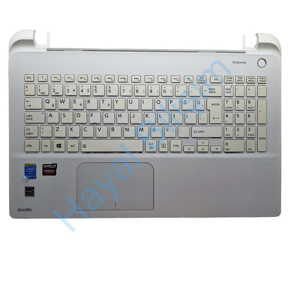 Orjinal Çıkma Toshiba Satellite L50 L55 L50-B L55-B L55D-B L55T-B Beyaz Notebook Klavyeli Üst Kasa